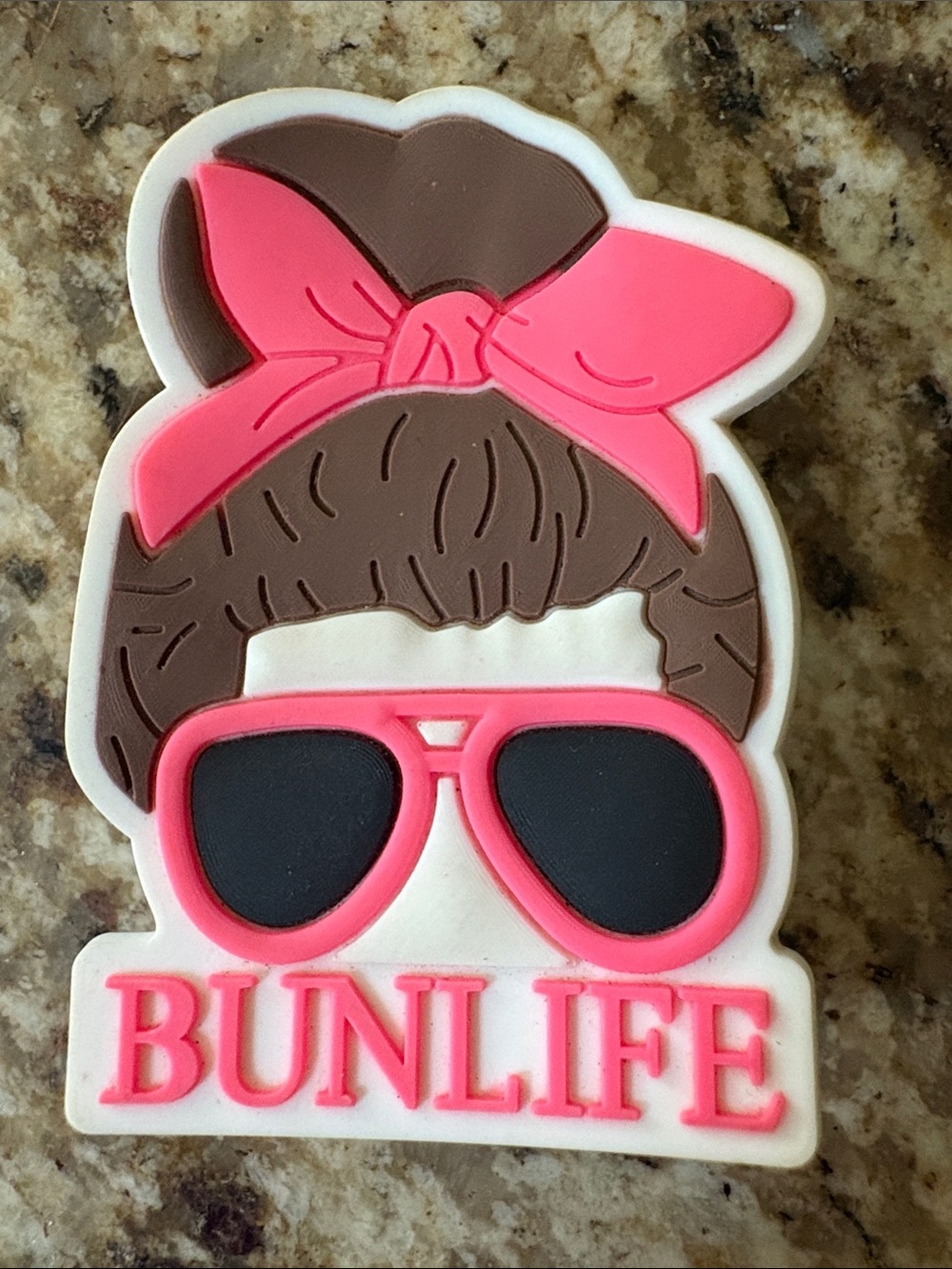 Pink & Brown Bunlife bogg Bag Charm